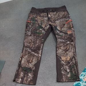 Camouflage Hunting Pants with Orange Accents
